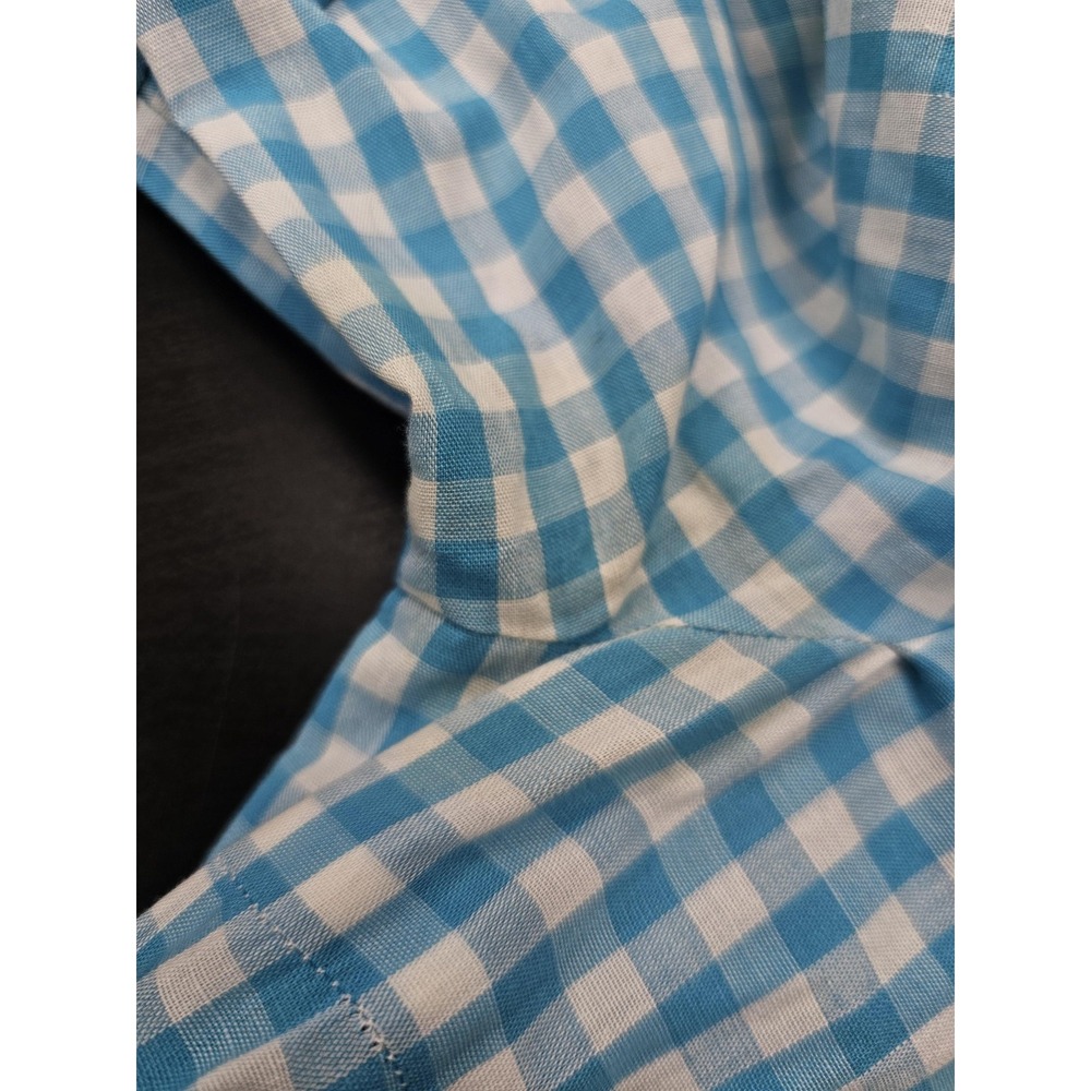 Vintage Cottagecore Gingham Blue Dress 60s / 70s Dorotyh Wizard of‎ Oz Style - Picture 7 of 13